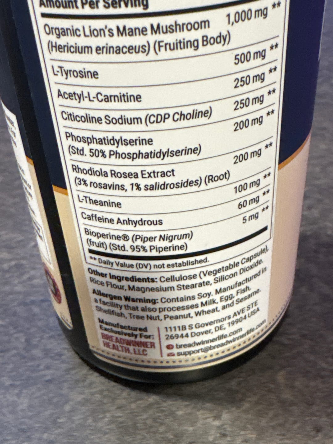 Customer photo review of Daily Nootropic for Men