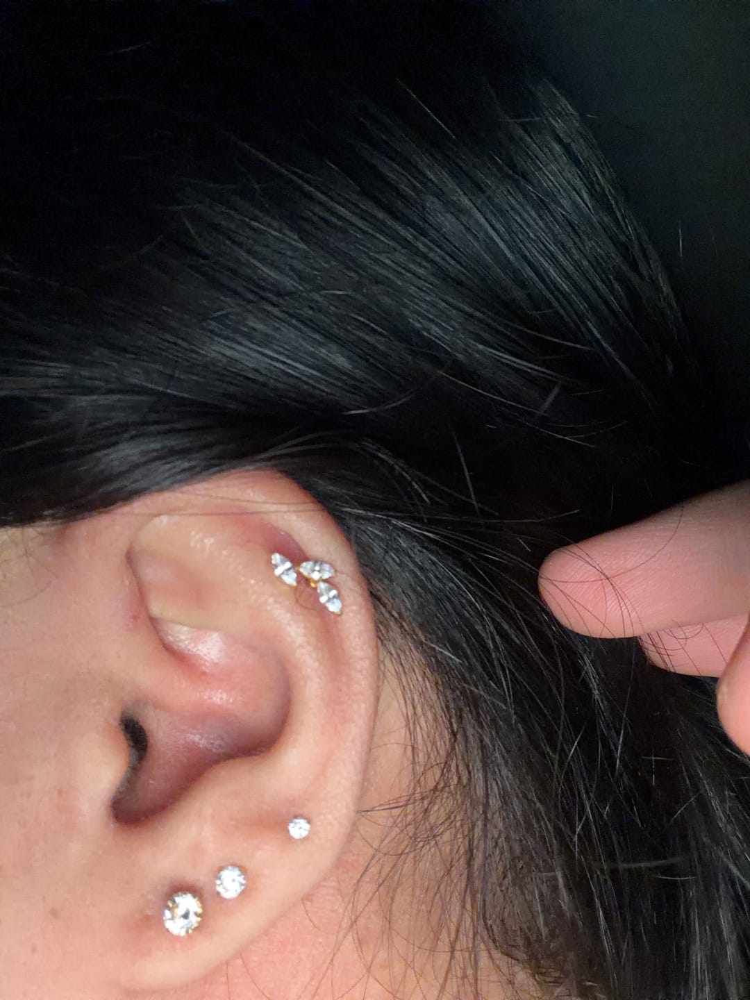 Customer photo review of Leaves Piercing | Titan