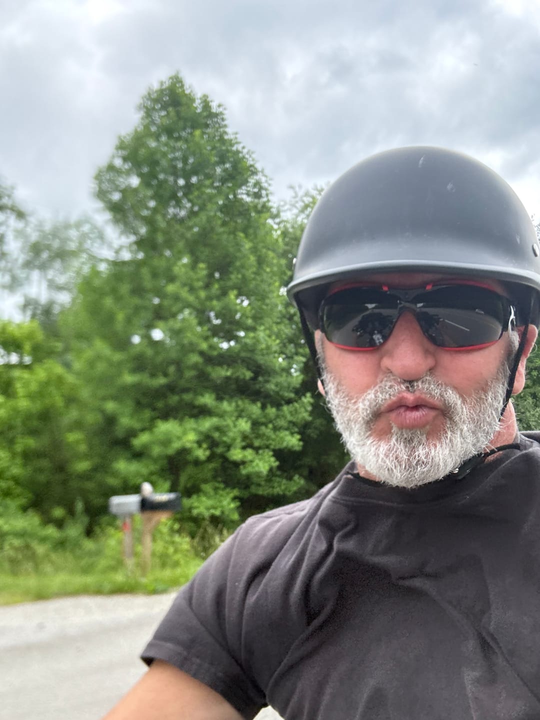Customer photo review of Low Profile Reversible DOT Polo Helmet / Matte Black