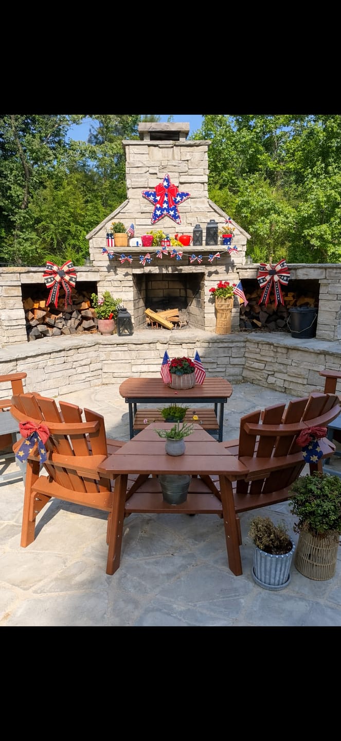 Customer photo review of Patriotic Star with Bow Door Hanger