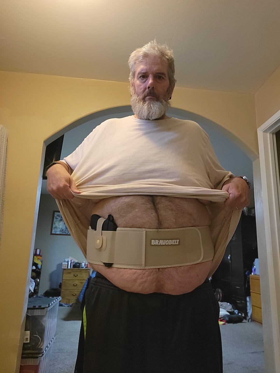 Customer photo review of BravoBelt Belly Band Holster for Concealed Carry - Unisex - Tactical Nude
