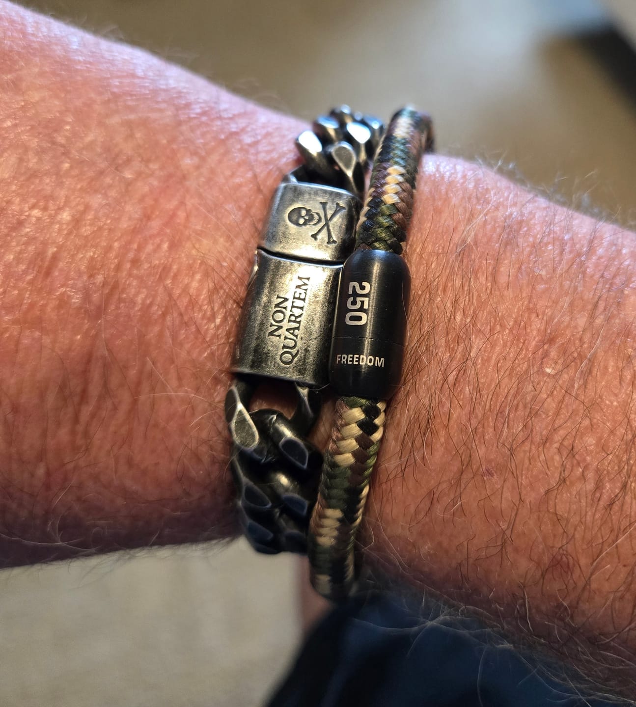 Customer photo review of Special Military Appreciation Month Offer -250th Years Of Freedom Camo Paracord Bracelet