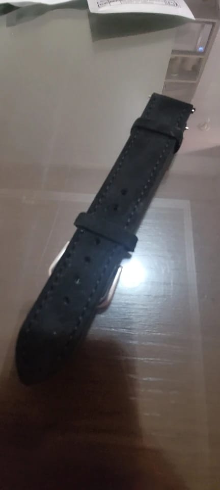Customer photo review of Polar Suede Leather Watch Strap For Polar Smartwatch - Handmade Quick Release