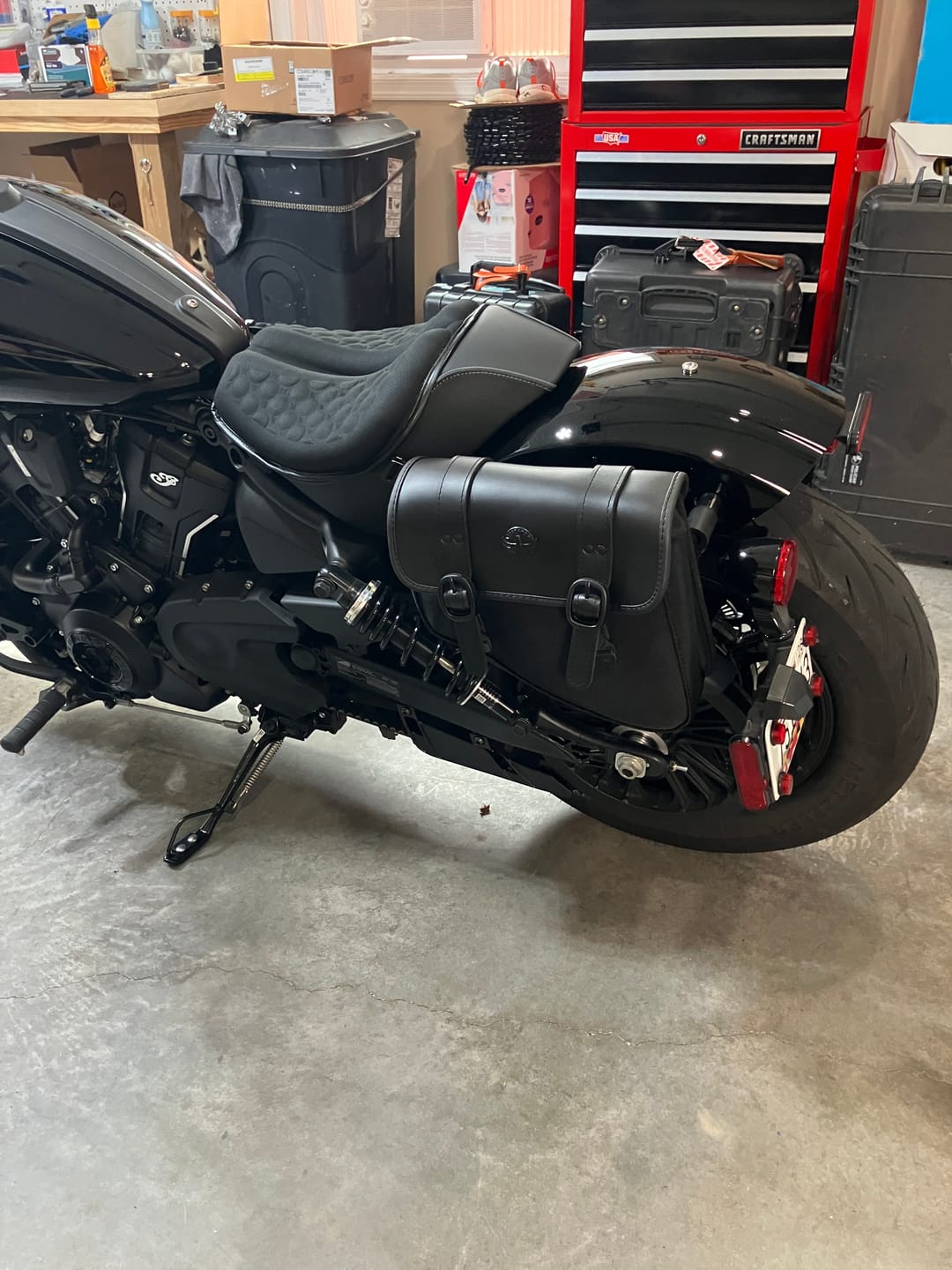 Customer photo review of 8L - Pony Indian Sport Scout Sixty 2025+ Leather Motorcycle Saddlebags