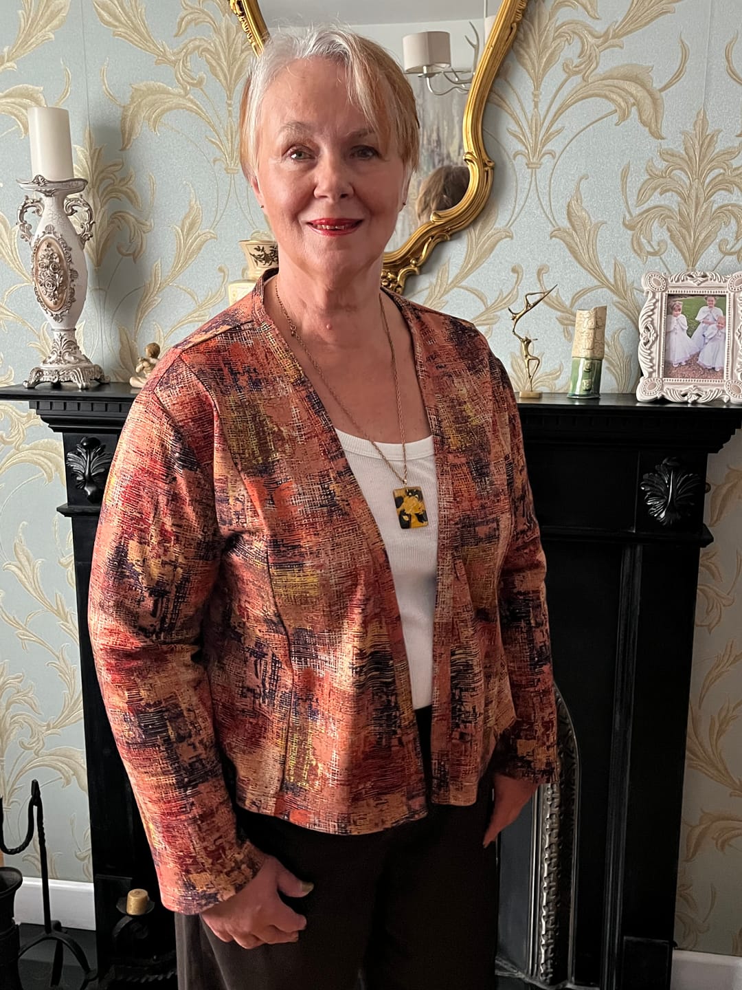 Customer photo review of Glitch Grid Digital Modal-Touch Jersey Fabric