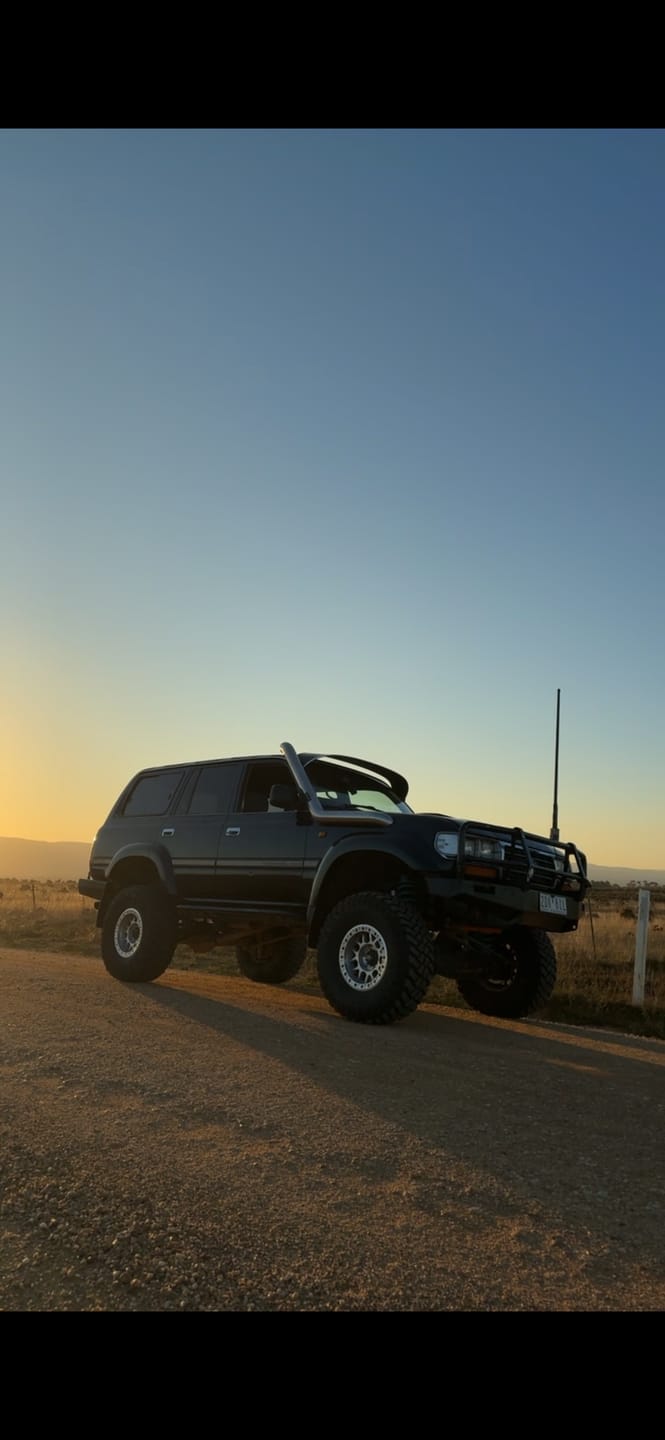 Customer photo review of Drivers Side Stainless Snorkel to suit Toyota 80 Series Landcruiser (Long Entry)
