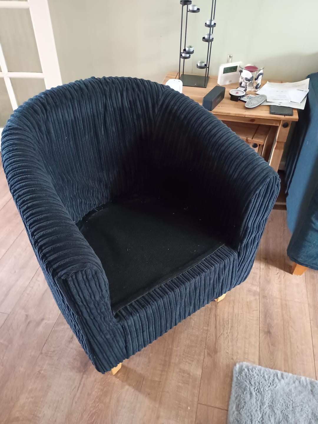 Customer photo review of Premium Cord Upholstery Fabric