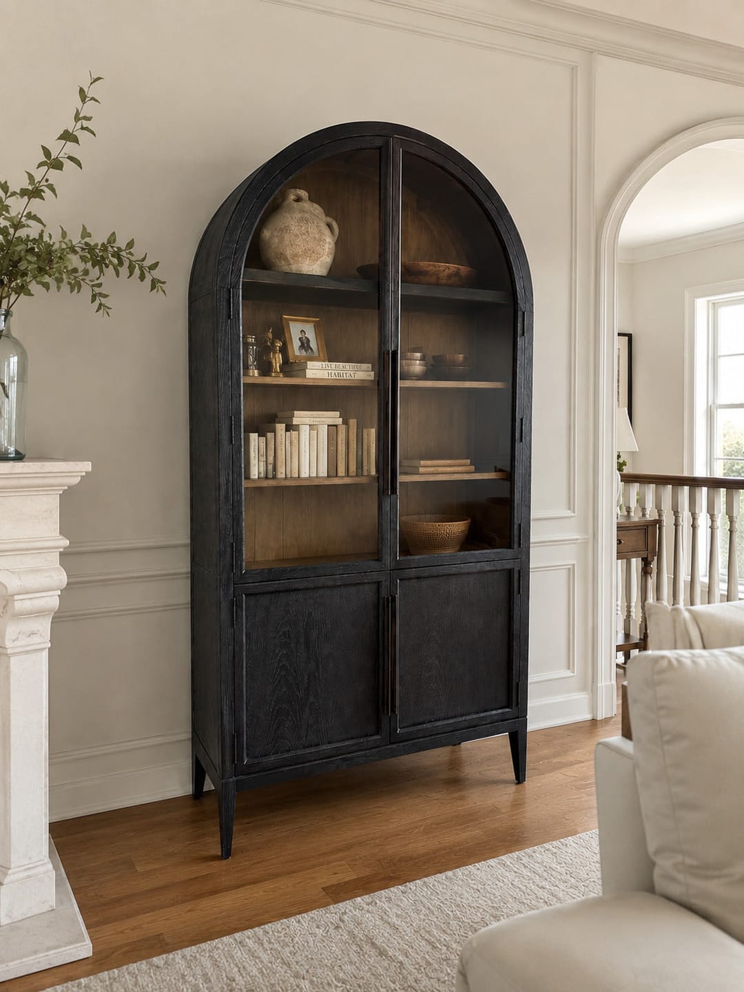 Customer photo review of Harriet Glass Cabinet