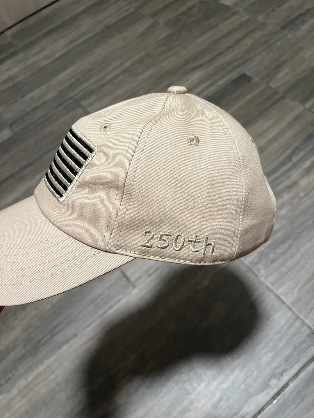 Customer photo review of America 250th Anniversary Hat – American Flag Baseball Cap 1776 - 2026 (Exclusive)