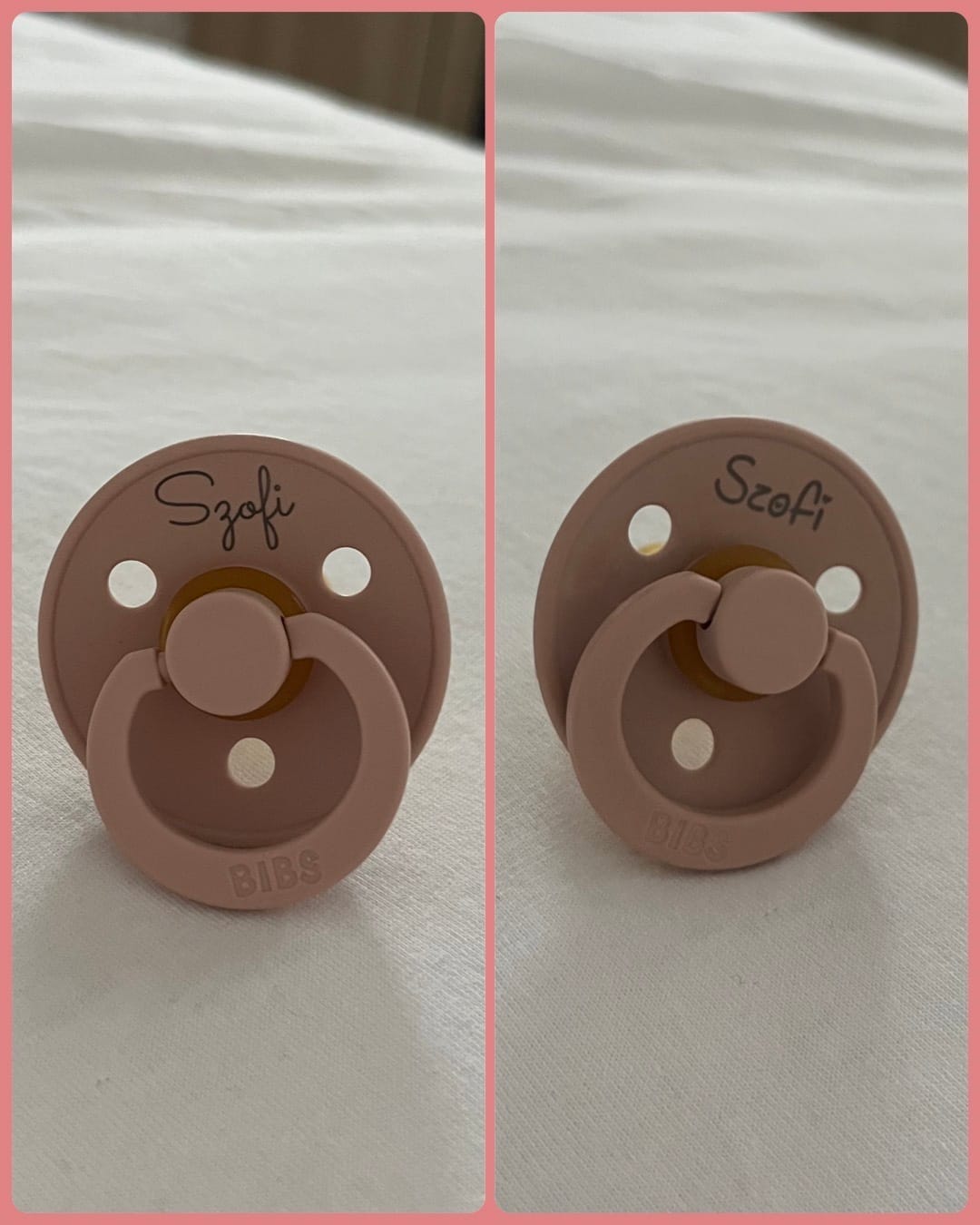 Customer photo review of Névre szóló BIBS Colour cumi - púderrózsaszín