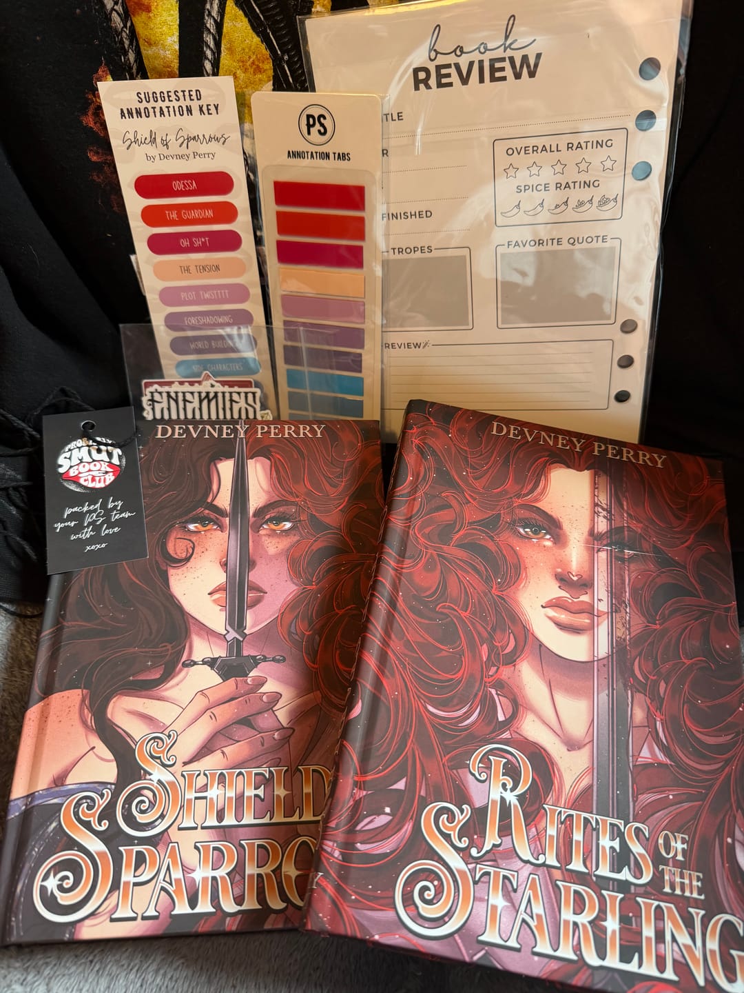 Customer photo review of PS Hardcover SE Rites of the Starling by Devney Perry