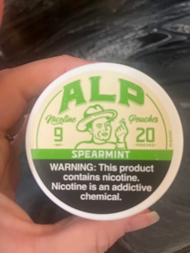 Customer photo review of Spearmint Nicotine Pouches
