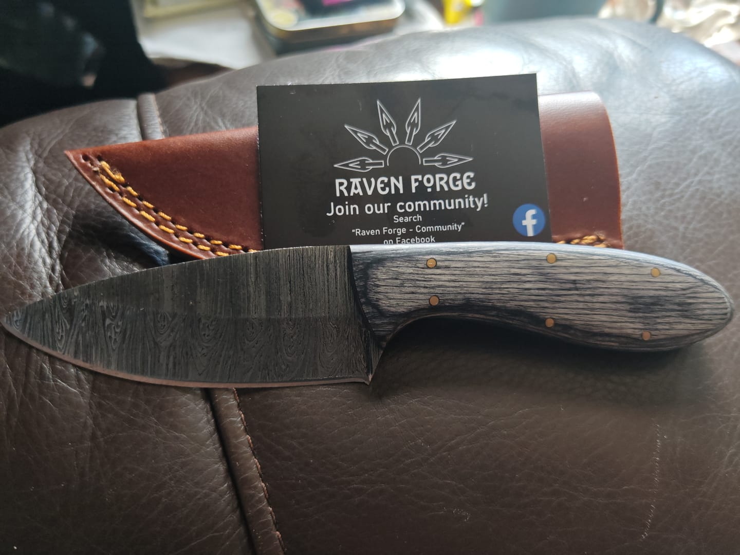 Customer photo review of Mystery Damascus Knife