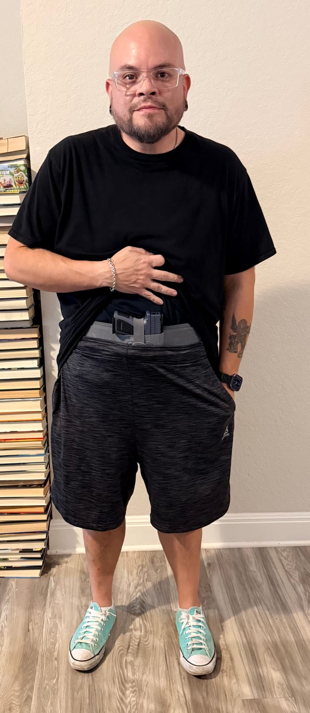 Customer photo review of BravoBelt Belly Band Holster for Concealed Carry - Unisex - Grey Ghost