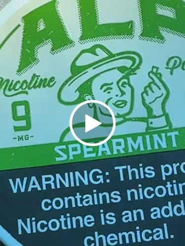 Customer photo review of Spearmint Nicotine Pouches