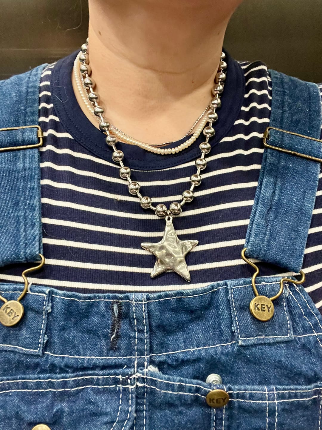 Customer photo review of Barb & Star Necklace || Silver Star