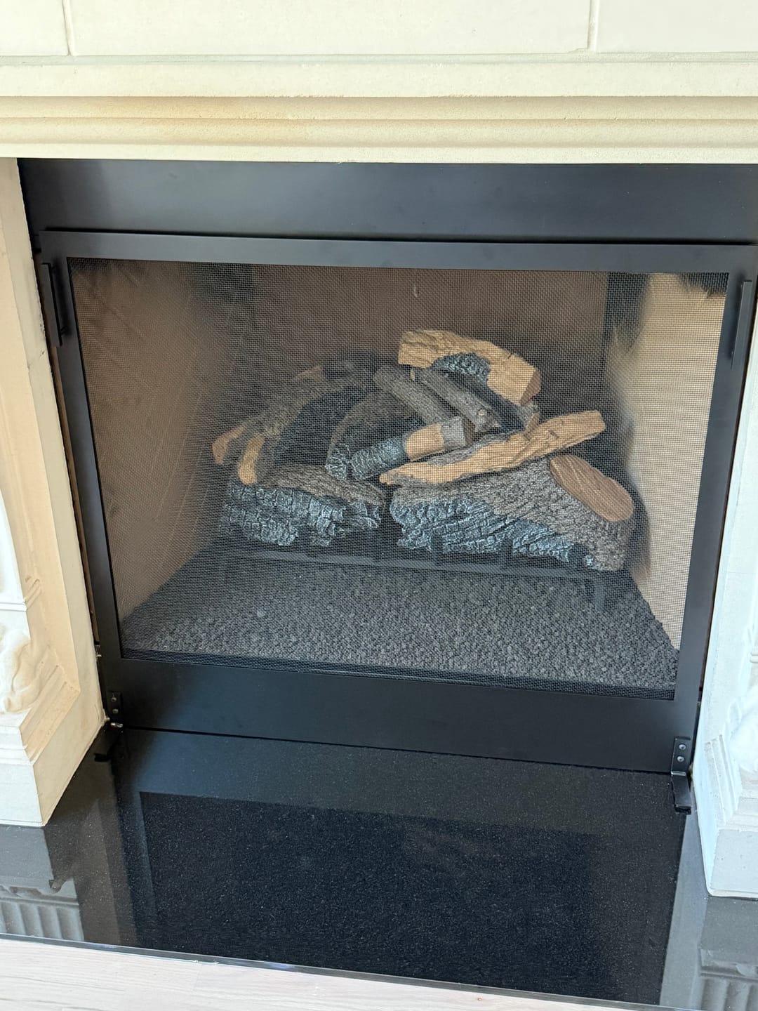 Customer photo review of Custom Made Fireplace Screen | Carolina Free Standing Screen