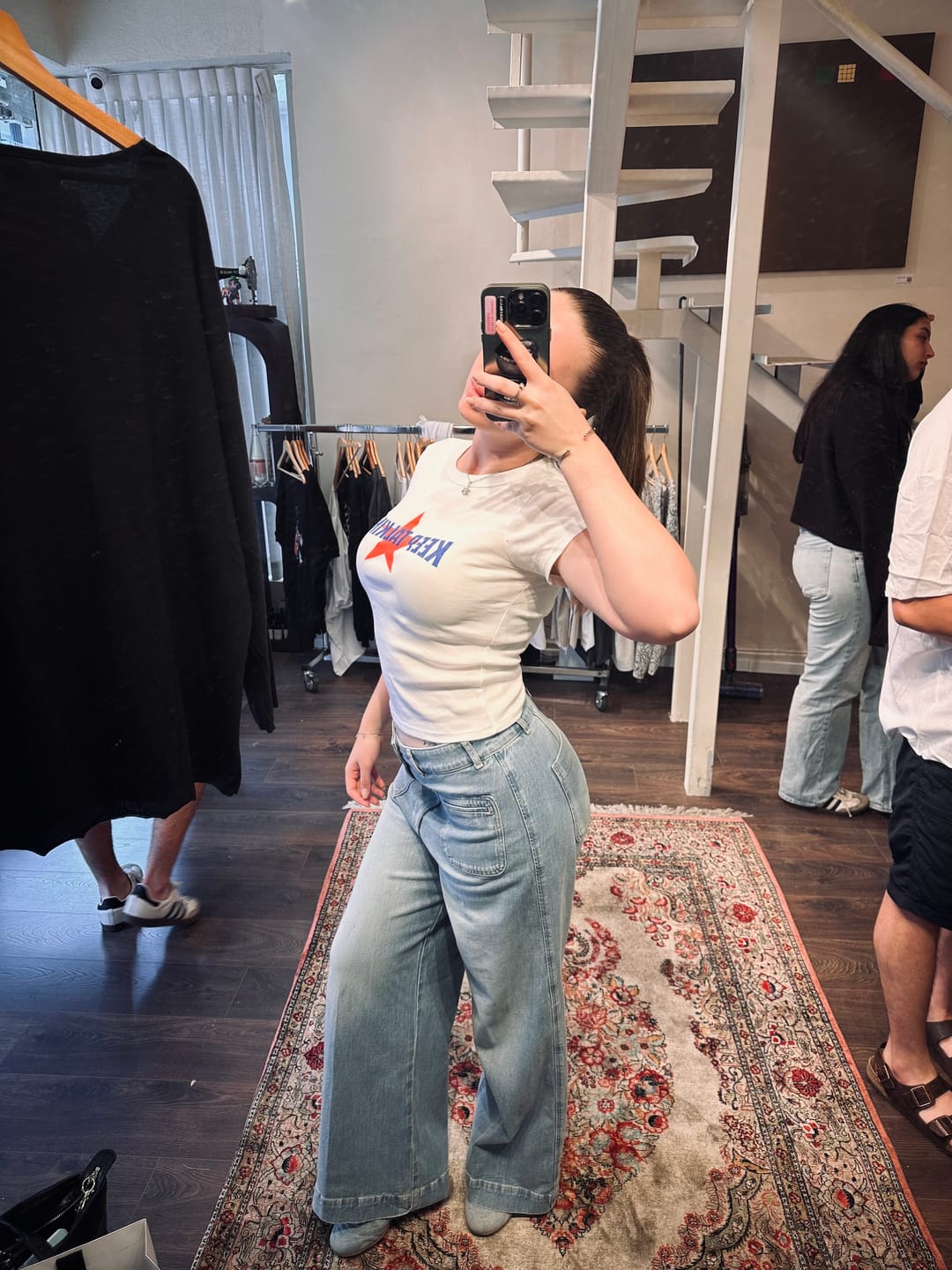 Customer photo review of Keep Talking Tee