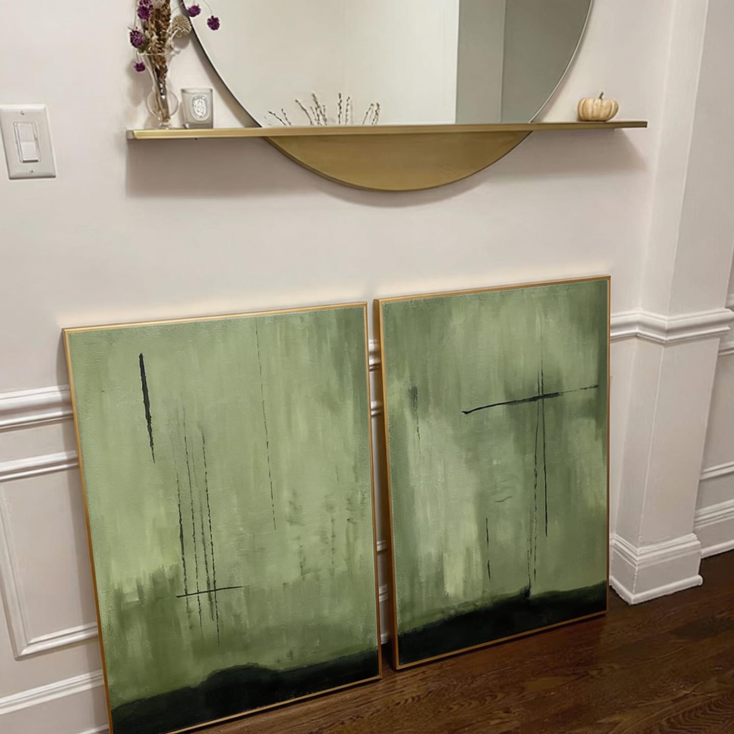 Customer photo review of Abstract Painting Canvas Set of 2 #AP157