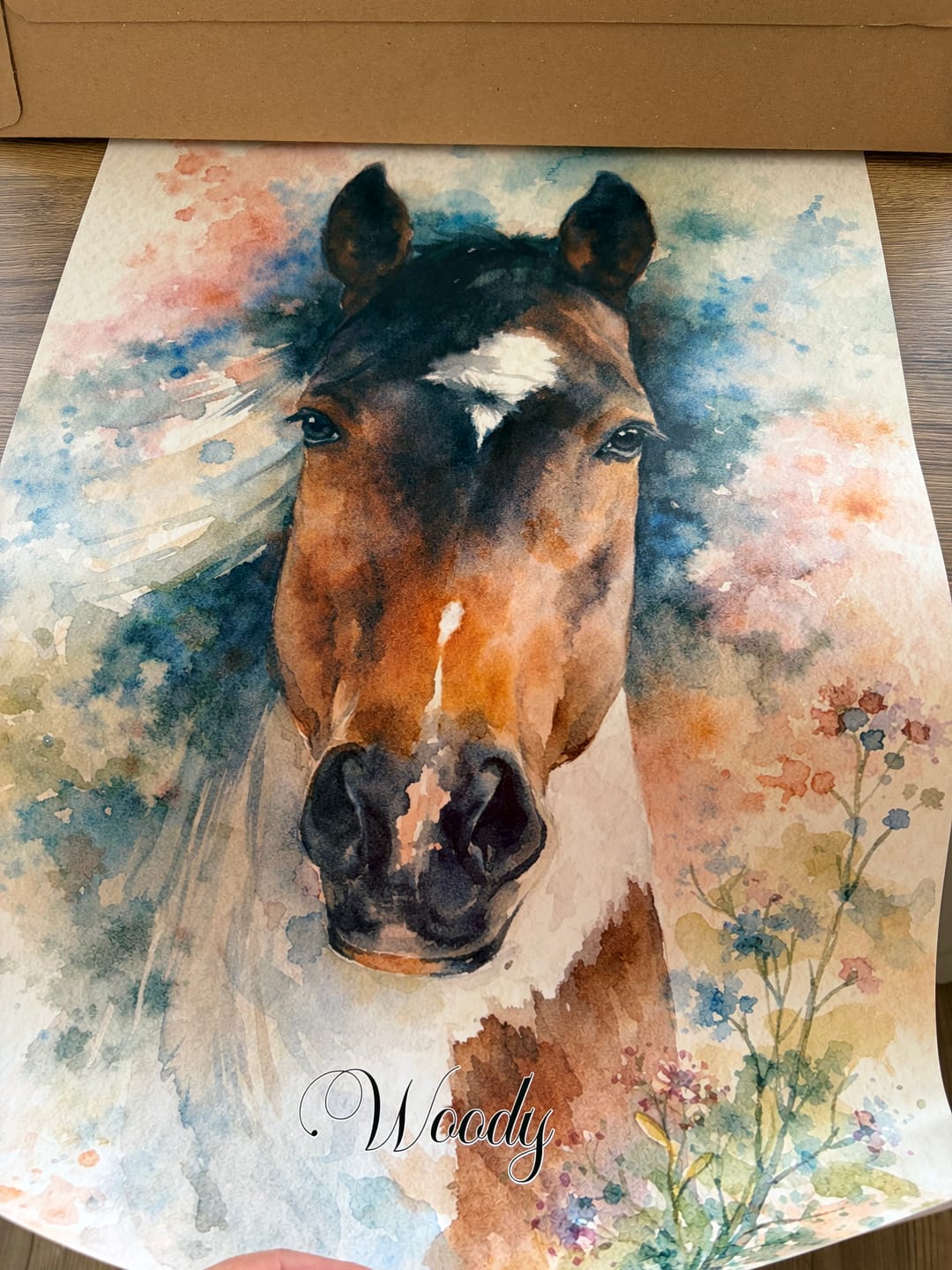 Customer photo review of Watercolour -  Personalised Poster