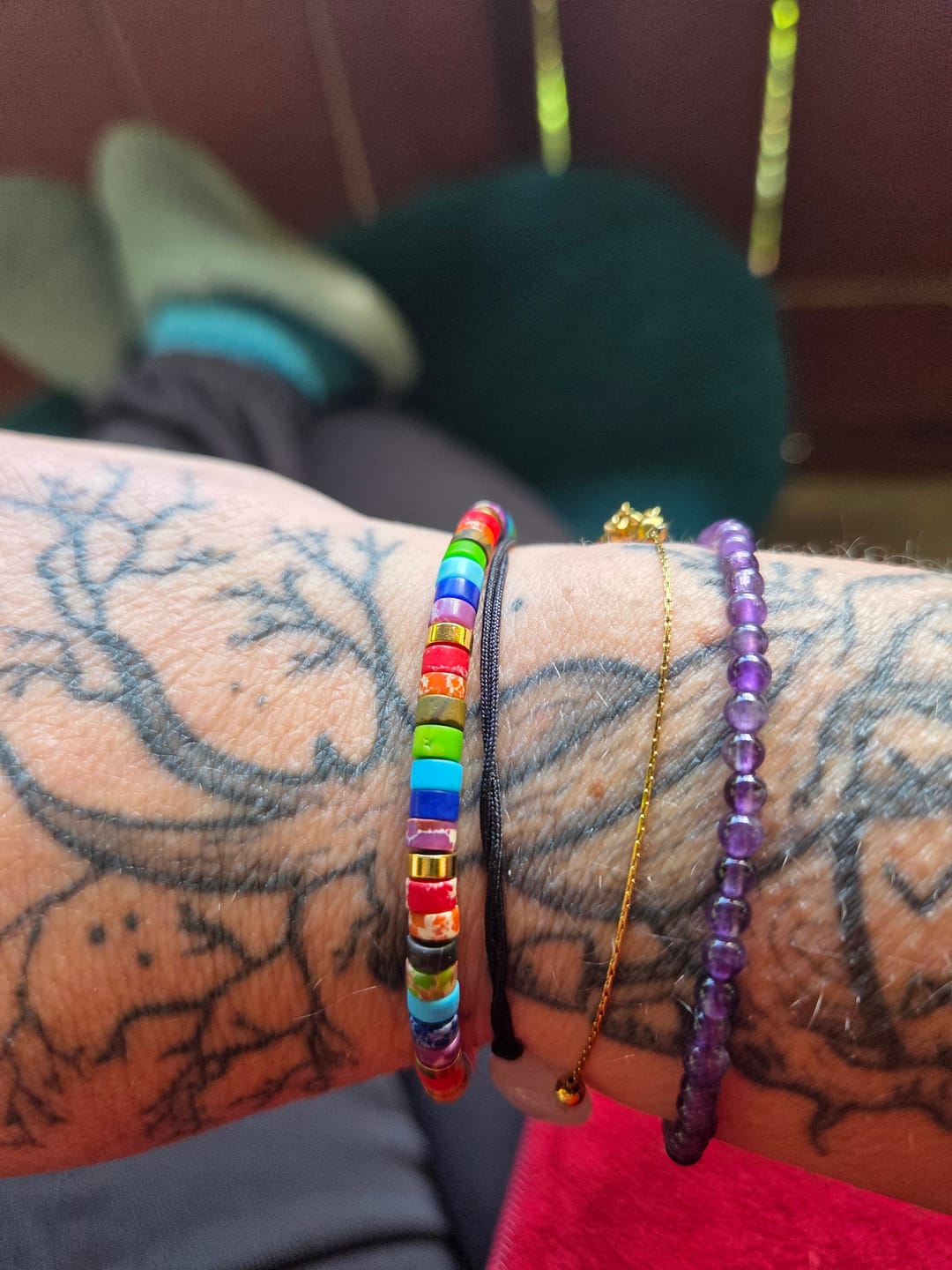 Customer photo review of 7 Chakren Energiearmband aus Jaspis