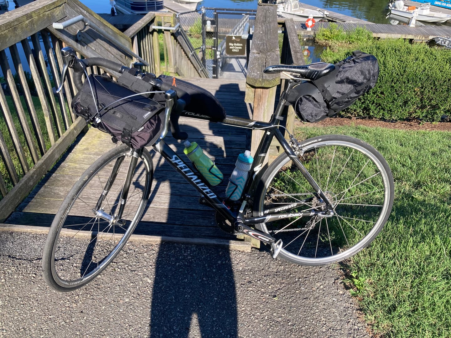 Customer photo review of Bikepacking Rear Rack + Waterproof Compression Bag