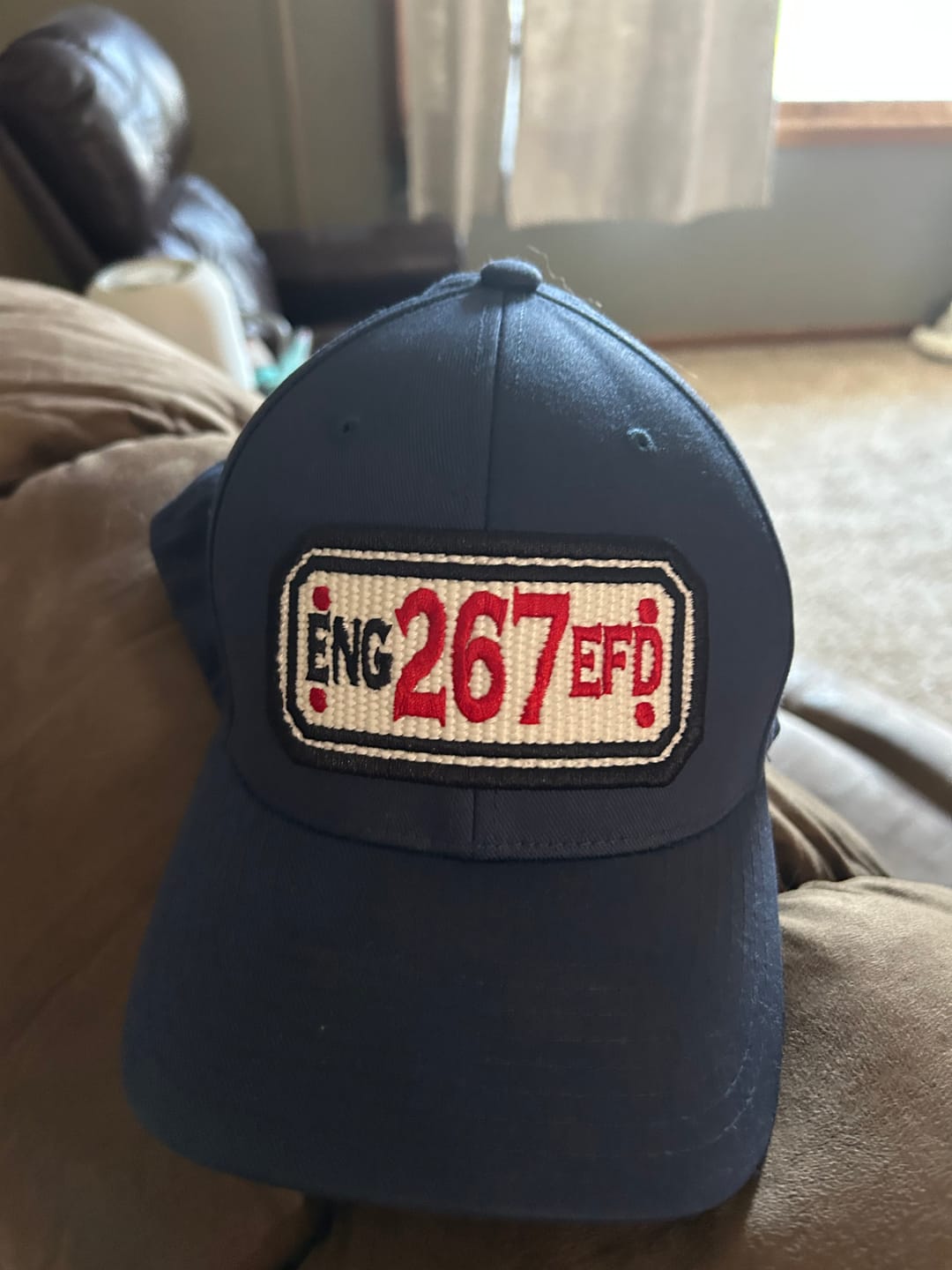 Customer photo review of FLEXFIT HOSE HAT WITH CUSTOM BACK OF HAT