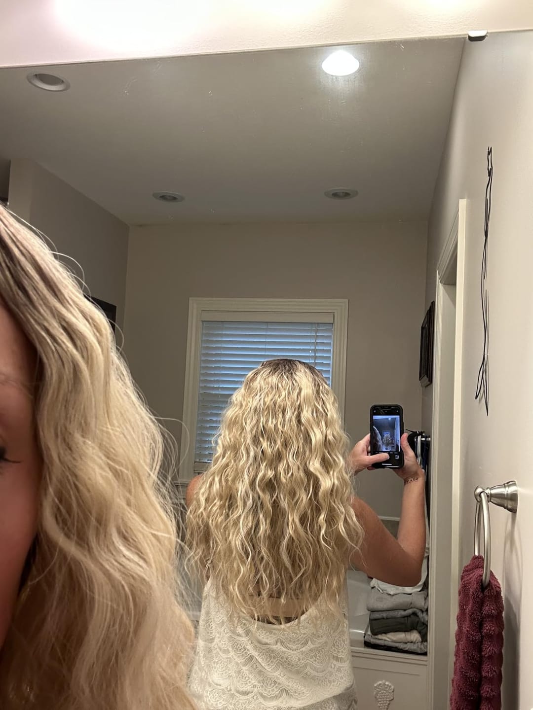 Customer photo review of Premium Curly Mono Base Hair Toppers Human Hair for Women