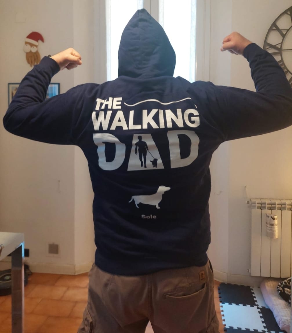 Customer photo review of The Walking Dad - Felpa personalizzata