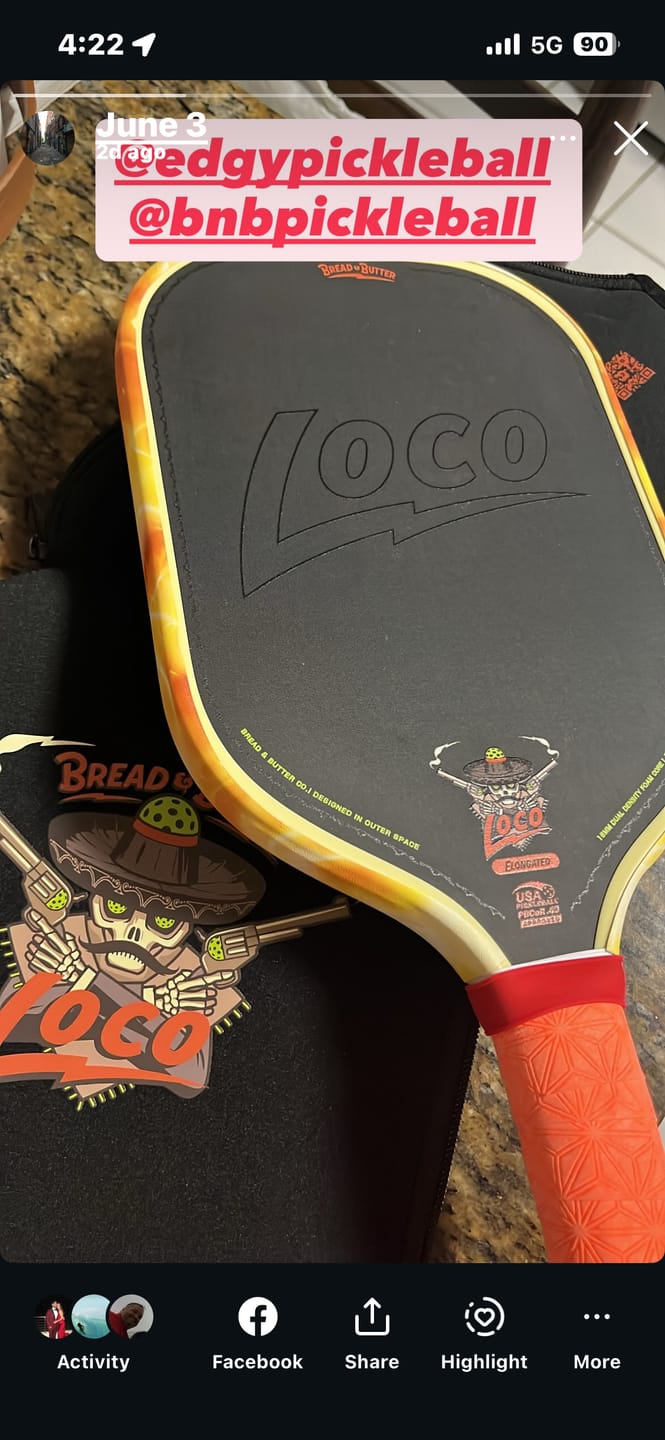 Customer photo review of Fire Edge Tape (3 pack) - Pickleball Paddle Edge Tape