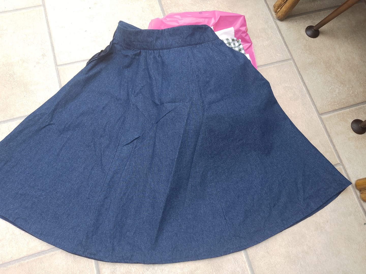 Customer photo review of 8oz Washed Denim Fabric