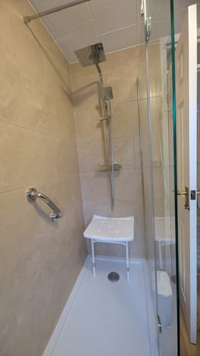 Customer photo review of Anti Slip 1700 x 700 Rectangle Stone Shower Tray - NSR060