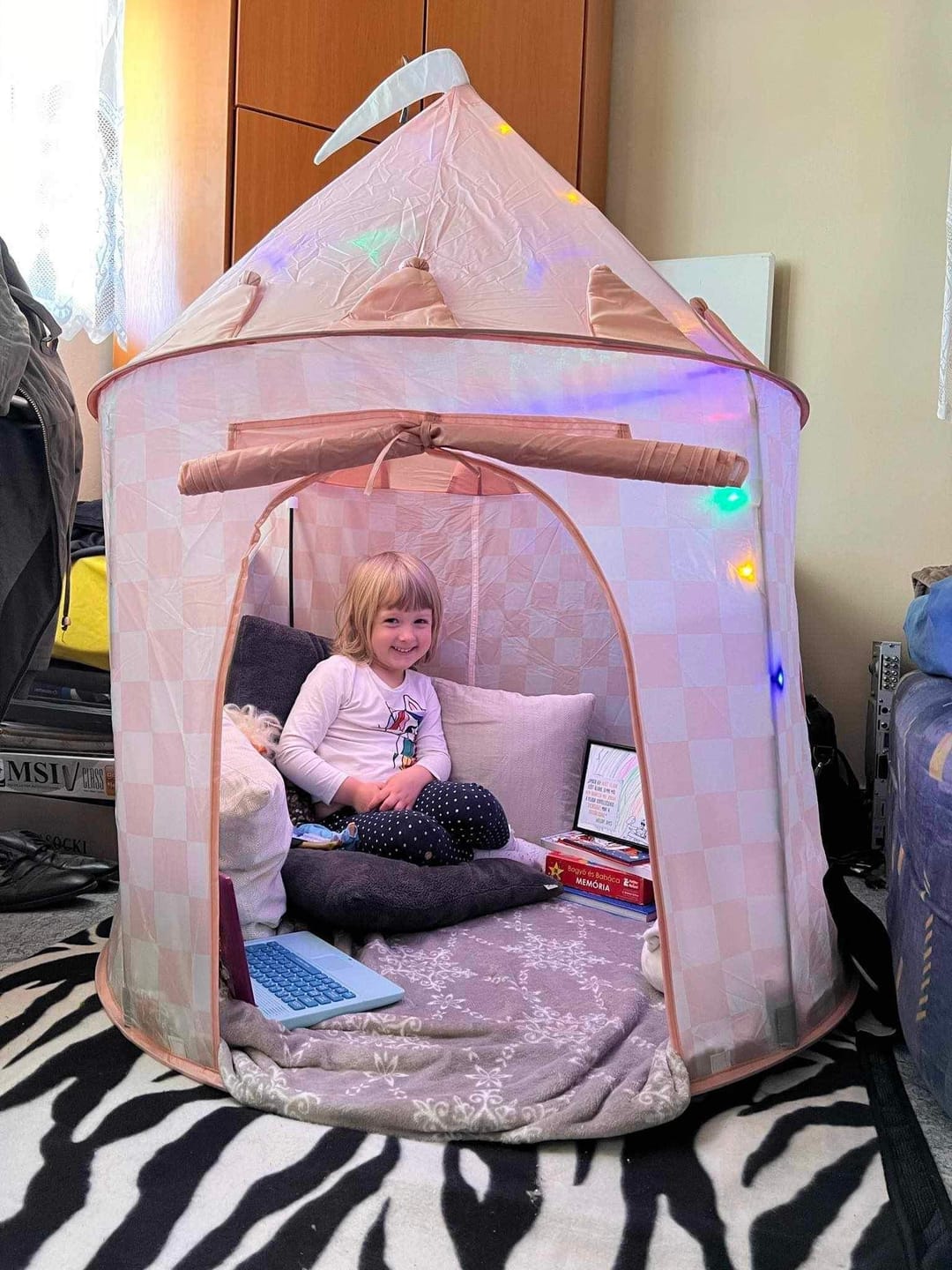 Customer photo review of Kid's Concept játszósátor (barack kockás)