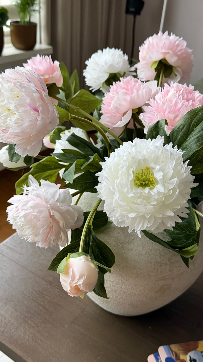 Customer photo review of Zijden Pioenrozen - Mix