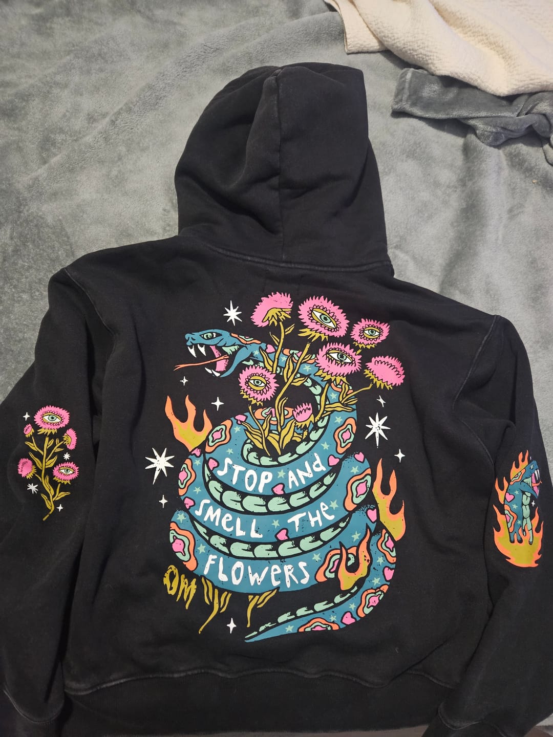 Customer photo review of Smell the Flowers Hoodie