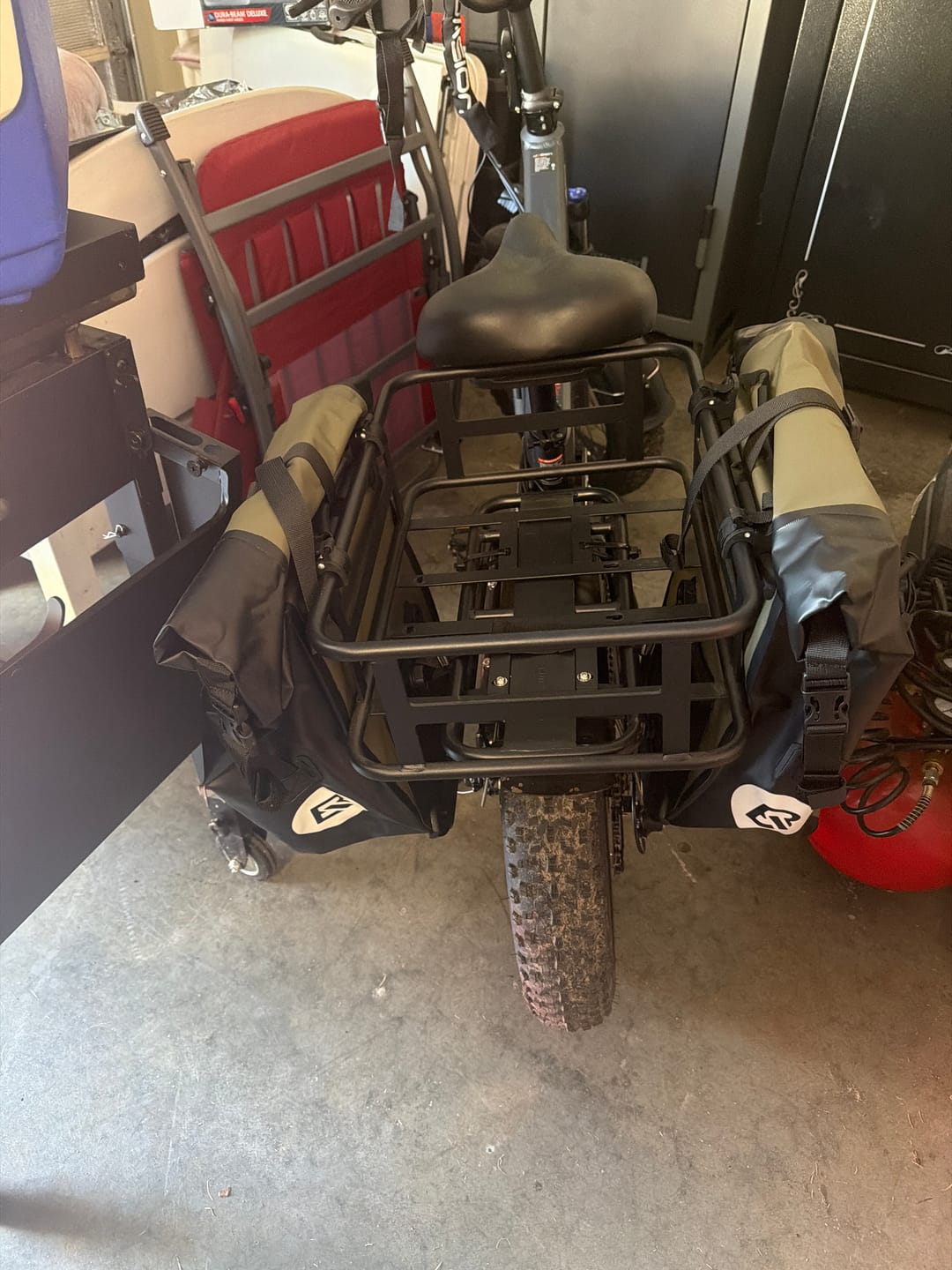 Customer photo review of Fully Waterproof Bike Pannier Large Capacity