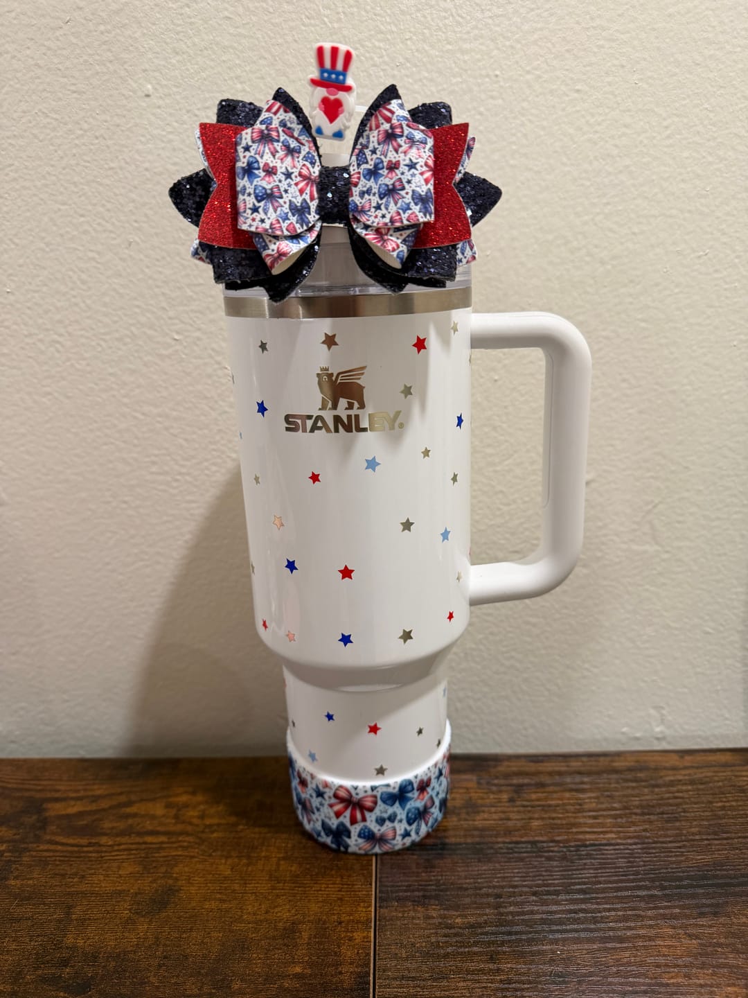 Customer photo review of The Anywhere Bow - Coquette Stars & Stripes Bow