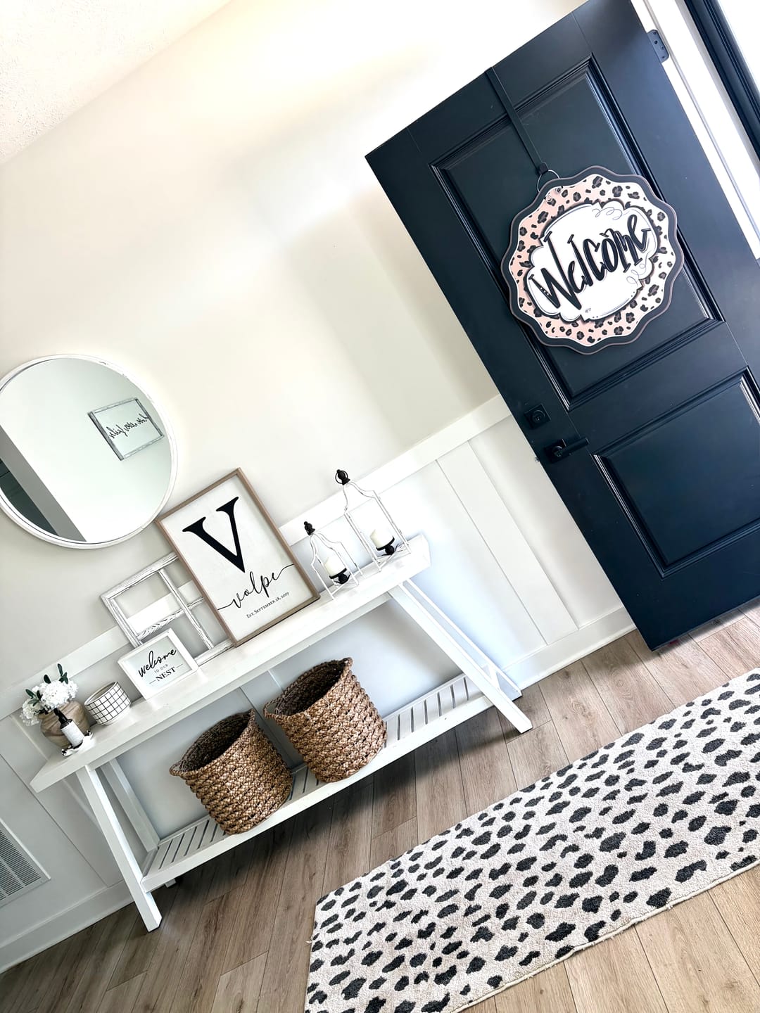 Customer photo review of Leopard Cheetah Welcome Door Hanger
