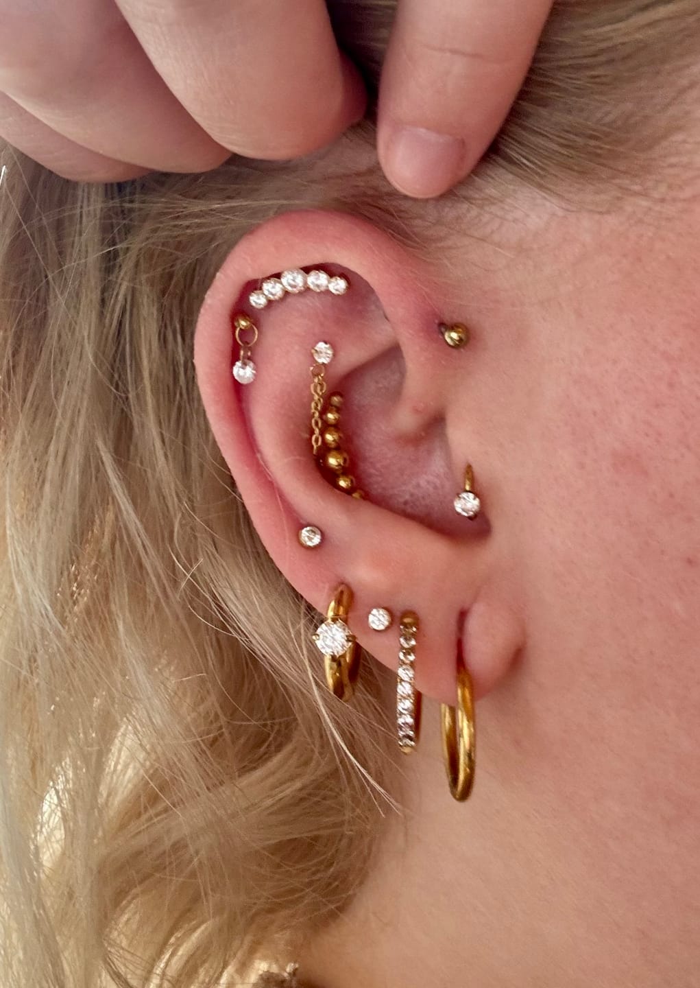 Customer photo review of Line Piercing | Titan