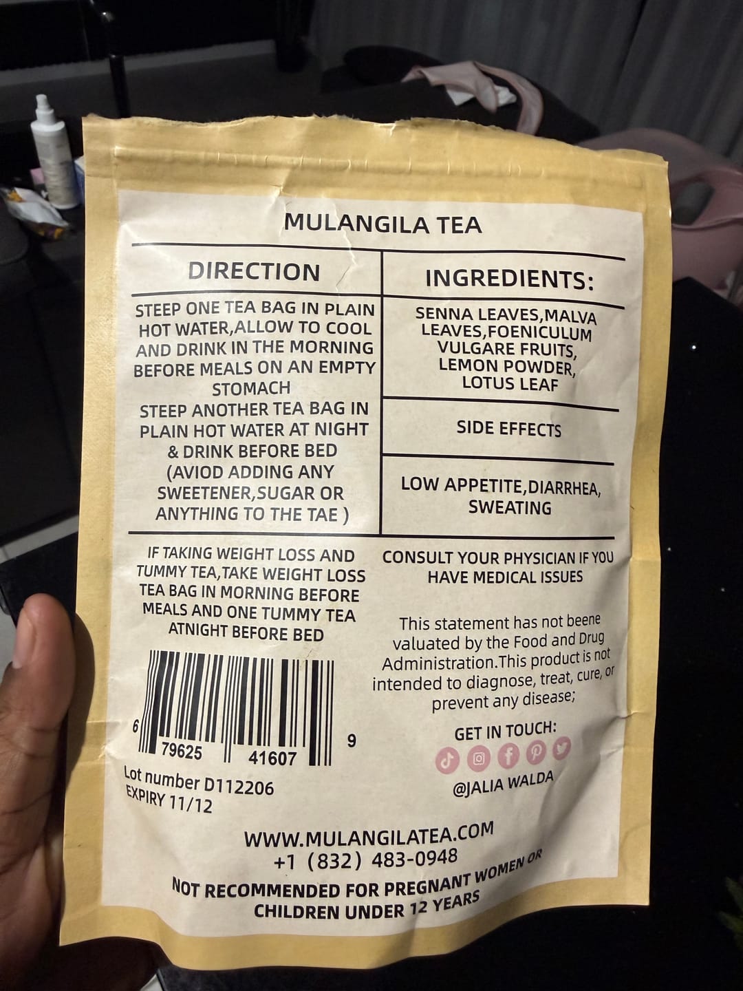 Customer photo review of RAPID TEA COMBO
