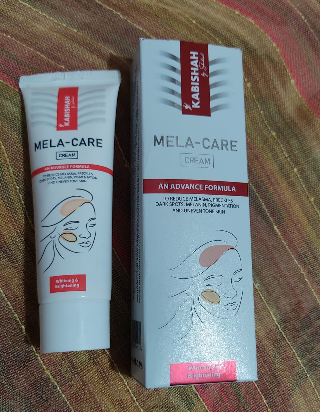 Customer photo review of Mela Care Advanced Brightening Cream