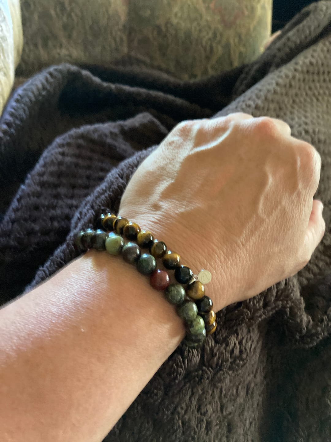 Customer photo review of Bloodstone Bracelet