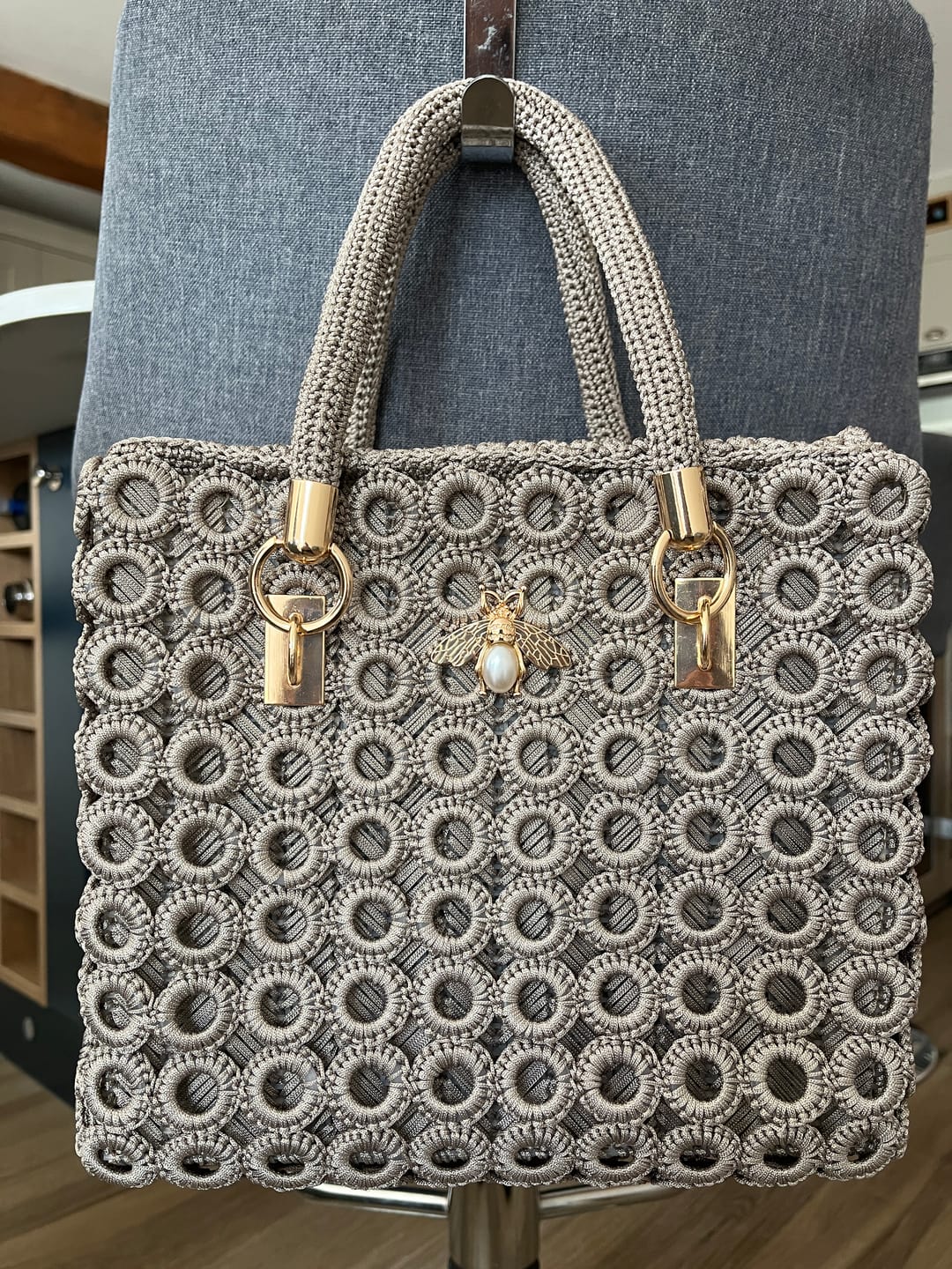 Customer photo review of CrochetPark™ Garden Bee Crochet Bag Kit