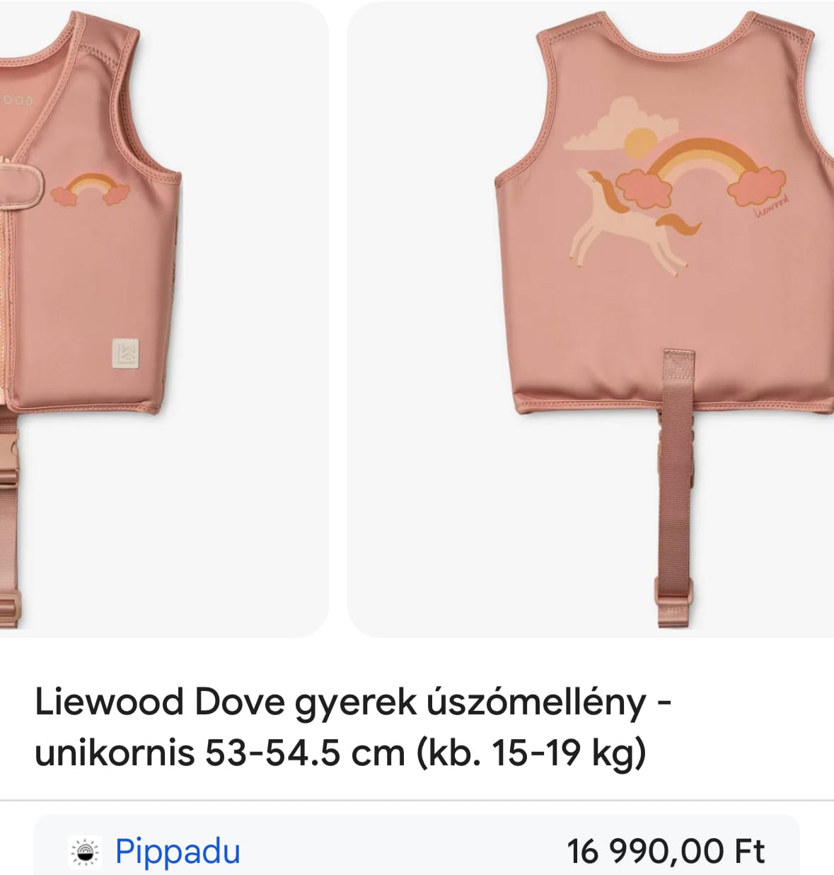 Customer photo review of Liewood Dove gyerek úszómellény - karamell csíkos