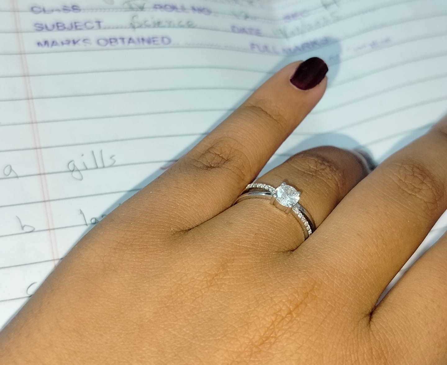 Customer photo review of Silver Glittering Ring