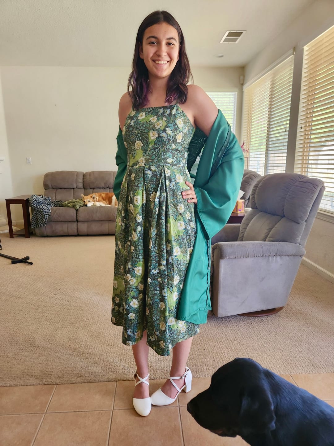 Customer photo review of Wild roses, Van Gogh strap Dress