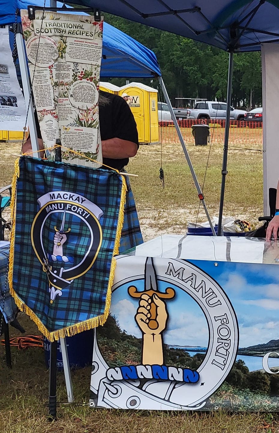 Customer photo review of Scottish MacKay Ancient Clan Badge Tartan Wall Hanging Banner