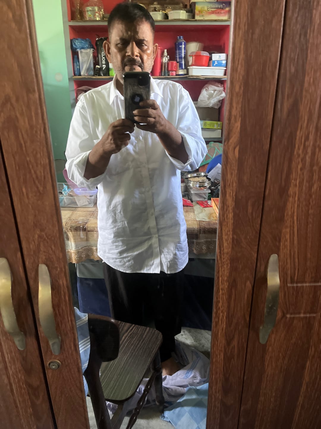 Customer photo review of Double Delight White Shirts - 2 Pcs Combo Pack