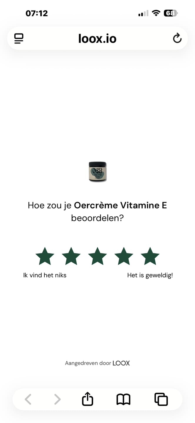 Customer photo review of Oercrème Vitamine E