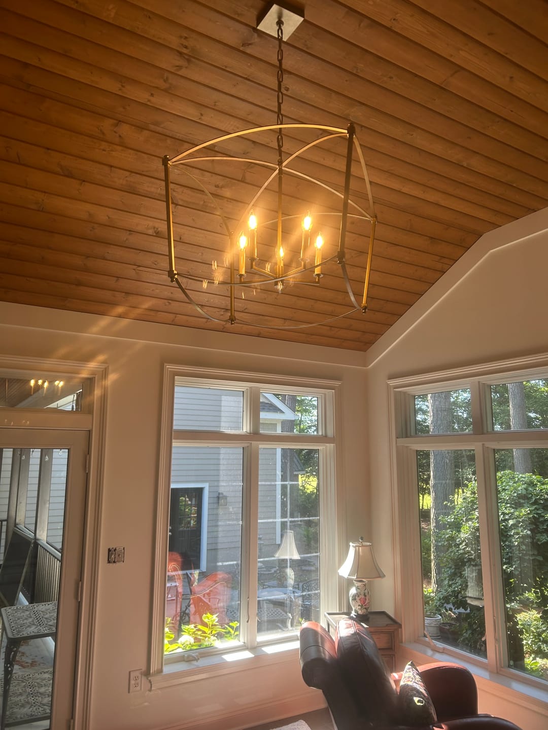 Customer photo review of 5-light French Antique Candle Style Lantern Pendant Chandelier